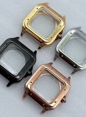 山度士款38mm方形表壳、手表配件适配NH35/38/70/72机芯.表壳锁把