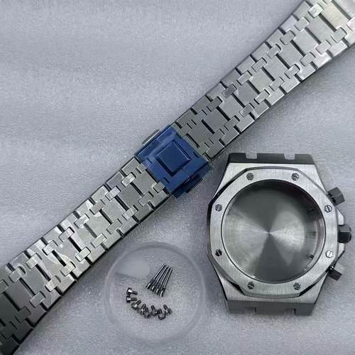 新款改装VK63手表配件41MM表壳适合VK63石英机芯，配31.8 mm表盘