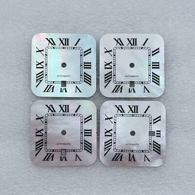 NH05机女款方形罗马贝母表盘改装手表配件 适装NH05机芯