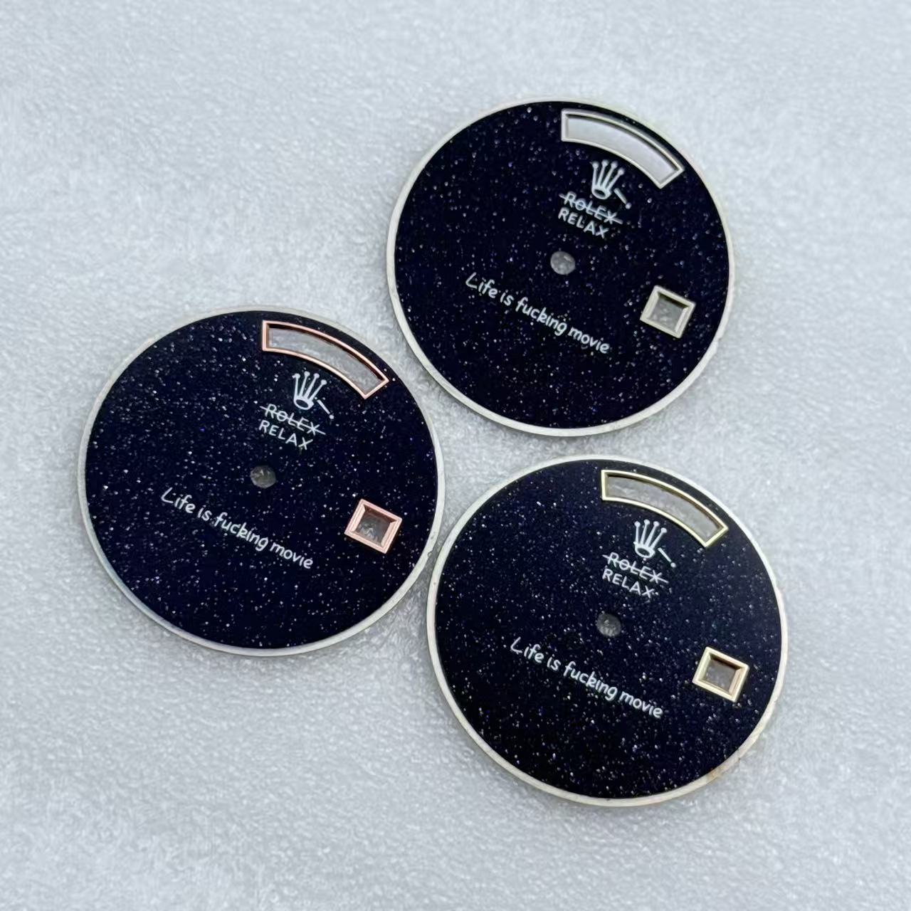 8285机芯，天然石头表盘手表配件 蓝金石 适合8285机芯