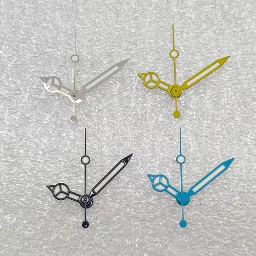 NH35指针水鬼奔驰针手表配件改装机械手表银色蓝色表针绿色夜光