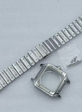 山度士款38mm方形壳带手表配件 适配NH35/38/70/72机芯.表壳锁把