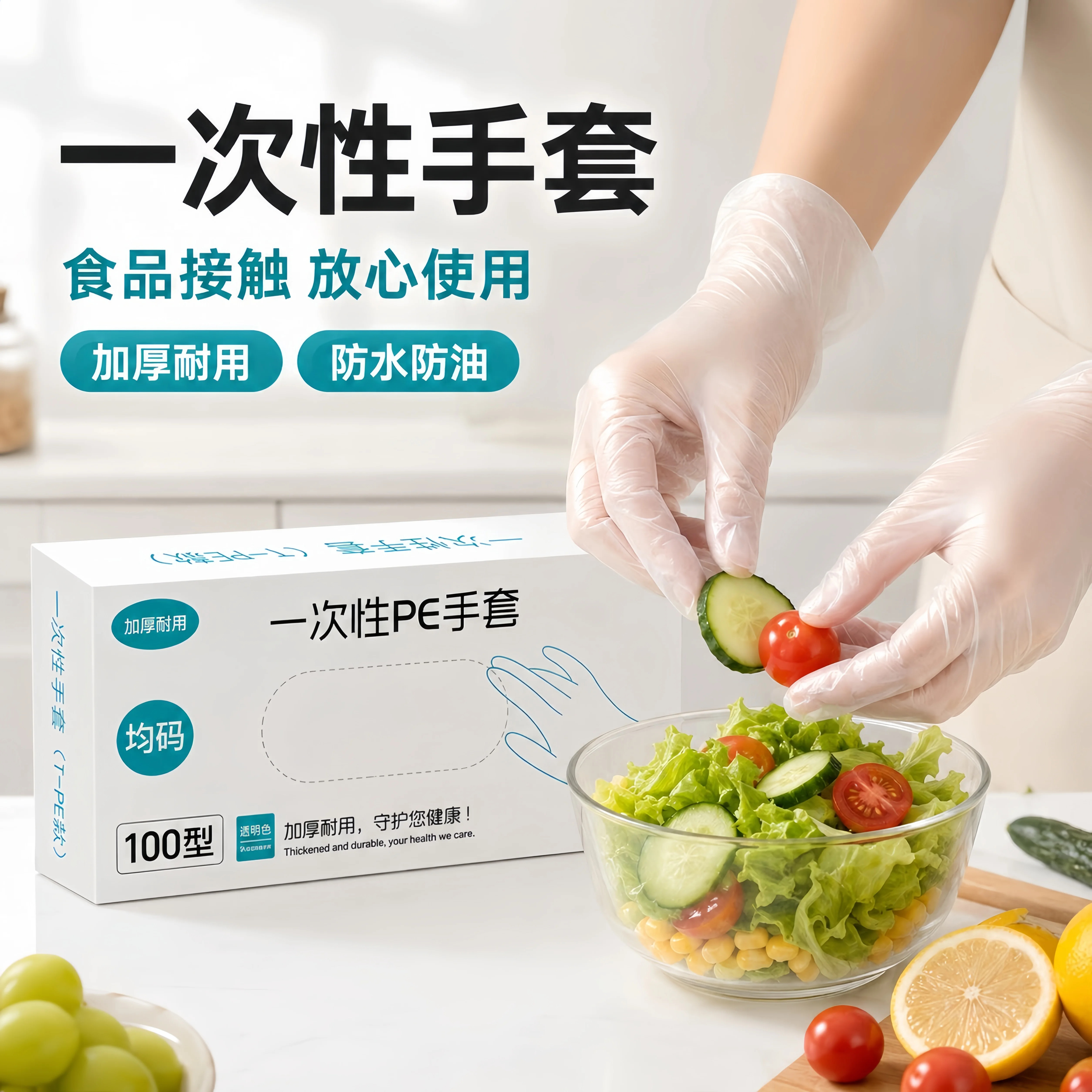 食品级加厚耐用一次性手套