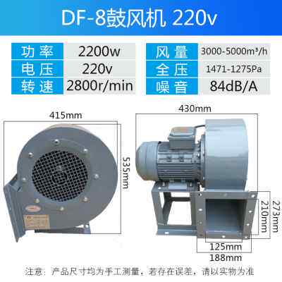 极速厂促DF离心风机220V多翼式引风机静音耐高温鼓风机小型工业风