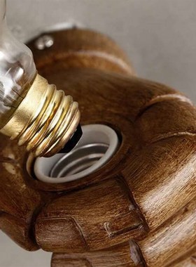 Retro Resin Fist Wall Lamp Bulb Sconces Fixture Home Resin L