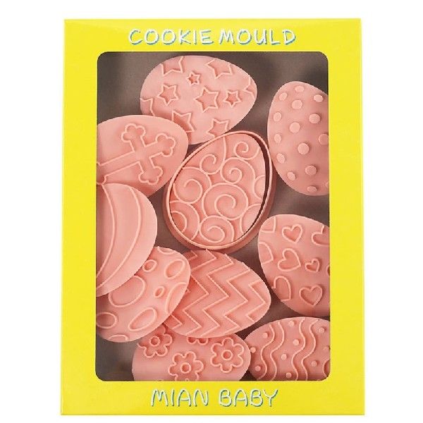 Set of 10 Cookie Cutters Pressable Biscuit Cutter Easter