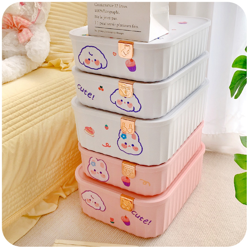 内衣收纳盒家用抽屉式塑料装内裤袜子分格分隔儿童整理神器三合一