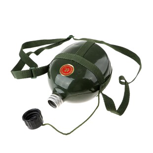 极速Outdoor Army Green Canteen Water Bottle Camping Retro Al