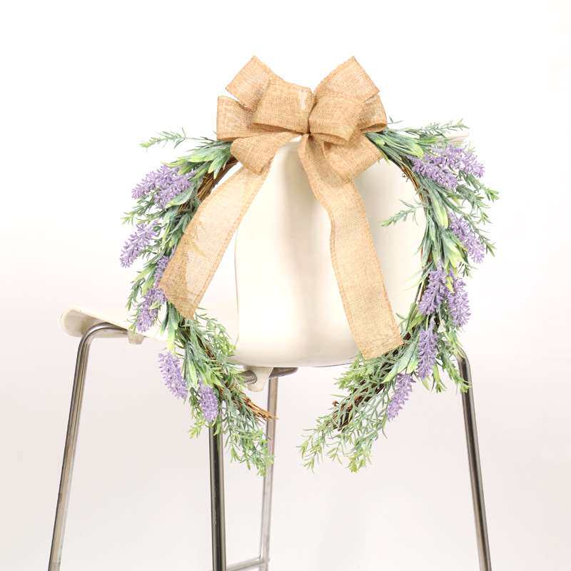 New Lavender Wreath Simulation Plant Garland Door Ornament H