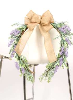 New Lavender Wreath Simulation Plant Garland Door Ornament H