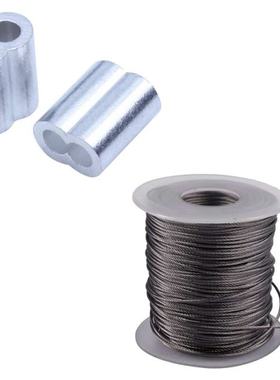 Hoisting Lifting 7X7 1mm Dia Stainless Steel Flexible Wire R