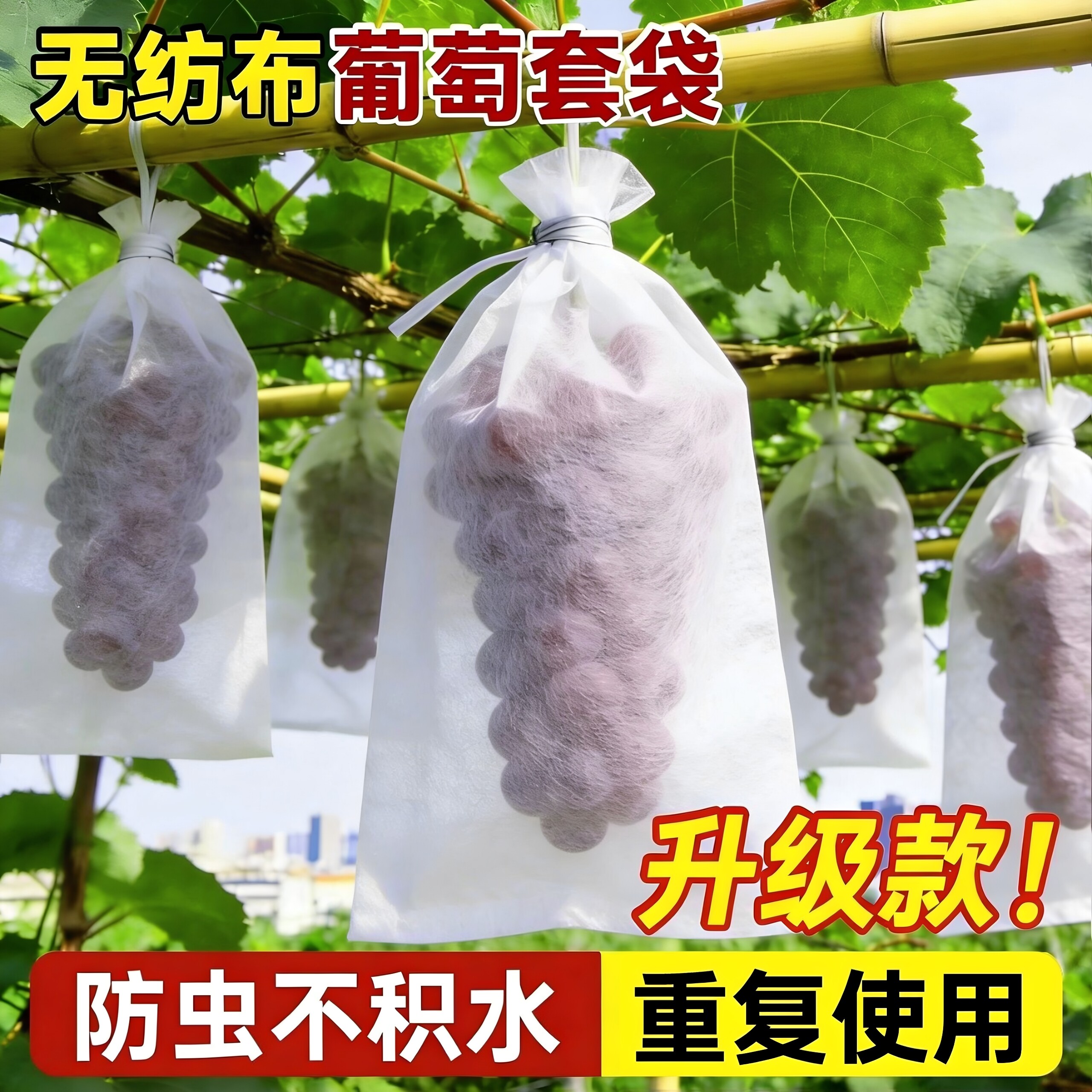 加厚无纺布葡萄套袋水果专用袋防虫防鸟枇杷透气防雨防水阳光玫瑰