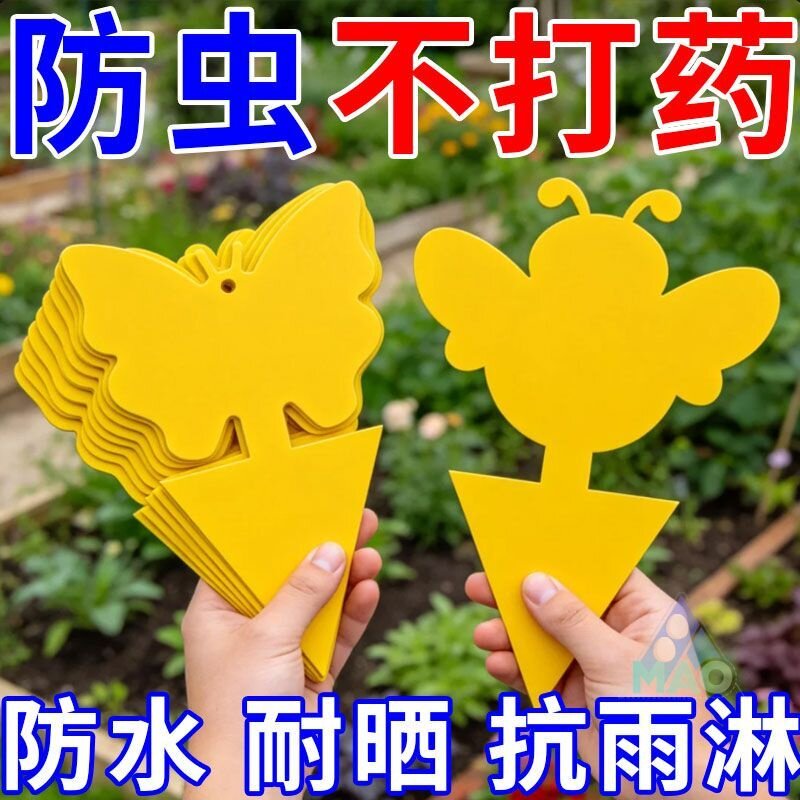 小黑飞粘虫板花盆强力双面粘虫板驱虫绿植粘虫板家用室内驱虫神器