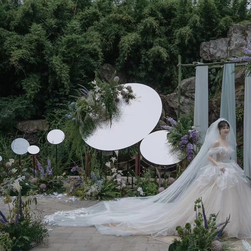好货婚庆铁艺路引舞台出场区摆件商场橱窗装饰派对布置婚礼镜面道