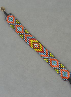 A款 民族风  彩珠编织 手錬