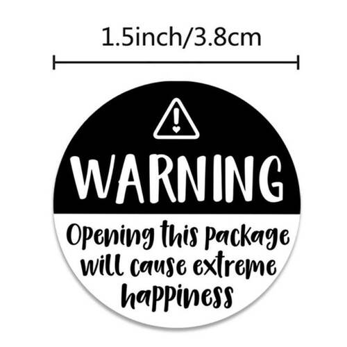 极速500pcs Warnning Open This Package Will Cause Extreme Hap