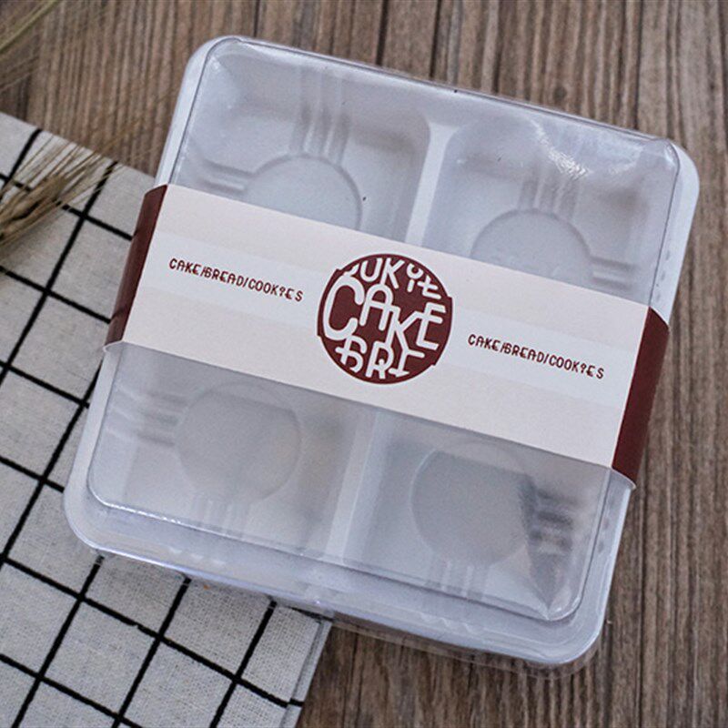 极速月饼盒子雪媚娘青团盒西点吸塑盒4粒四格包装盒蛋黄酥盒包邮