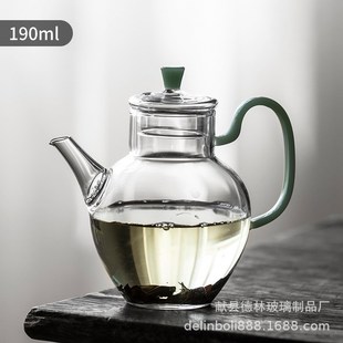 仿宋玻璃壶小茶壶透明p泡绿茶壶功夫茶具茶壶泡茶器家用公道杯酒
