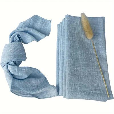 跨境亚马逊餐巾锁边餐巾竹节棉口布邹布西餐桌布艺42*42cm