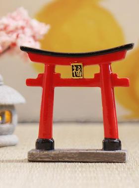 亚马逊鸟居摆件中式造景古建筑微缩场景模型桌面装饰盆景工艺品