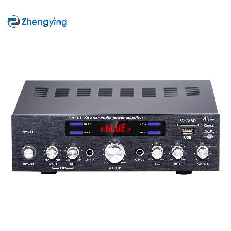 大功率5.1声道蓝牙功放机家用多功能收音K歌超重低音功放音箱设备