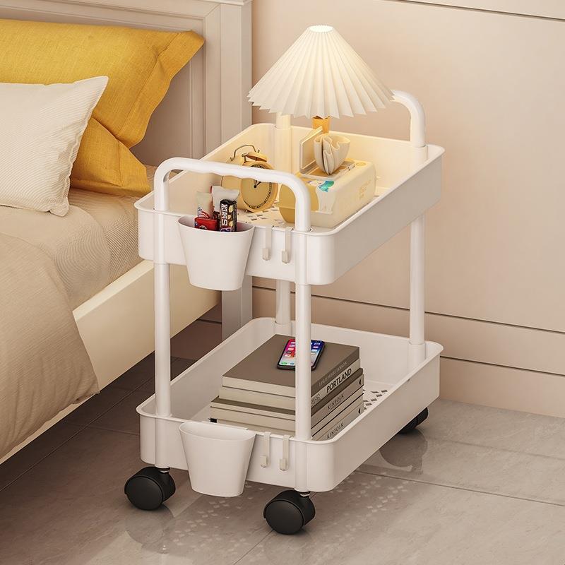 家用宿舍桌面收纳架家用多层厨房置物架落地储物架子收纳架小推车