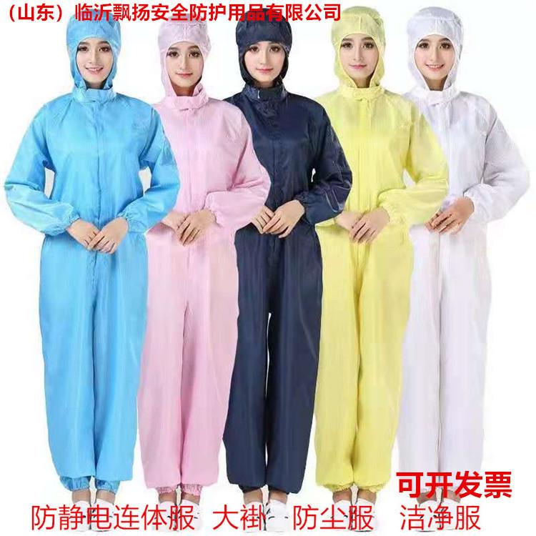 蓝色连体静电服 分体防静电服 防尘服 无尘服 车间洁净服电子厂