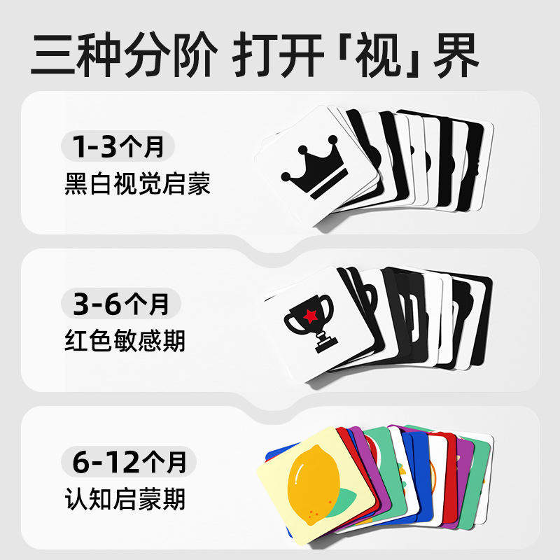 贝肽斯黑白卡片婴儿早教卡新生的