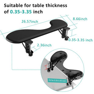 办公桌面延长板 旋转可折叠加长扩展桌板键盘手托桌子架免打孔