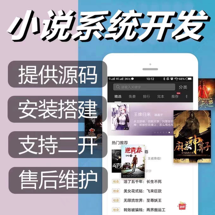 海外小说漫画app网页h5开发源码可定制阅读读书系统软件搭建部署