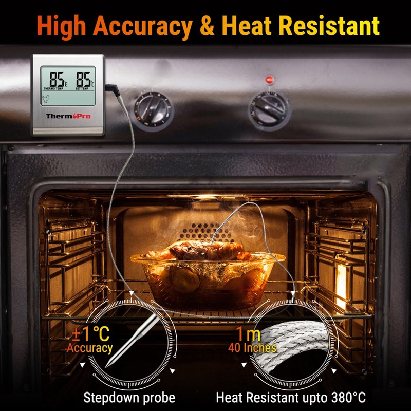 极速ThermoPro TP16 Digital BBQ Meat Thermometer Grill Oven T