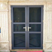 极速深圳定制 子母纱门 平开纱网门铝合金平开门入户防盗不锈刚网