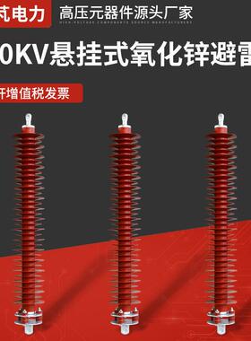 高压避雷器110KV悬挂式氧化锌避雷器HY10WX-108-281悬挂式避雷器