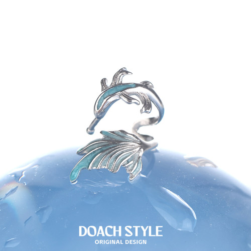 DOACH灵蓝鱼耳夹无耳洞耳挂