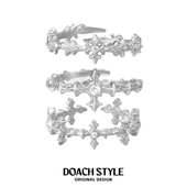 DOACH 十字架925纯银戒指女小众设计高级感指环开口可调节食指戒