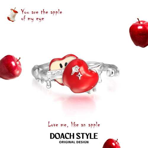 DOACH原创纯银苹果戒指