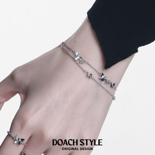 蝴蝶纯银手链冷淡风高级感