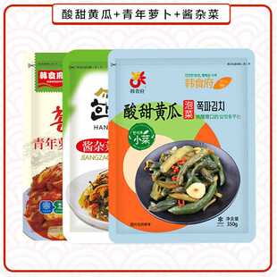 韩食府酱黄瓜辣白菜韩国泡菜延边朝鲜族韩式小葱青年萝卜泡菜散装