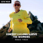 GOREWEAR跑步T恤轻薄舒适户外运动跑步服长袖 女