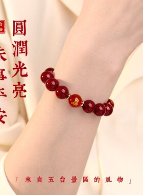 速发2024本命年朱砂手串吞金兽招财手链转运紫金砂十二生肖符