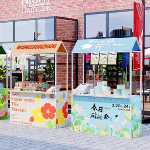 户外市集摊位架商业广场活动展示棚架铁艺可移动摆摊架夜市地摊桌