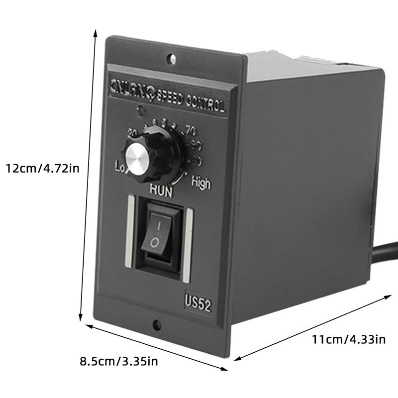Ac220V数显Us-52微齿轮无级电机电机调速稳定400W调速器