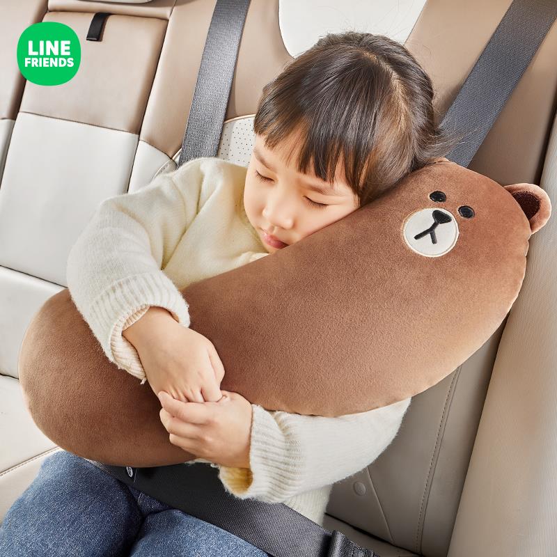 汽车安全带护肩套车内后排防勒脖抱枕靠枕睡枕头儿童车载睡觉神器