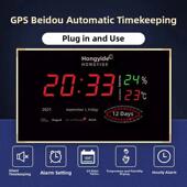 新 数字万年历客厅挂钟发光静音简单数字挂钟薄装 饰挂钟