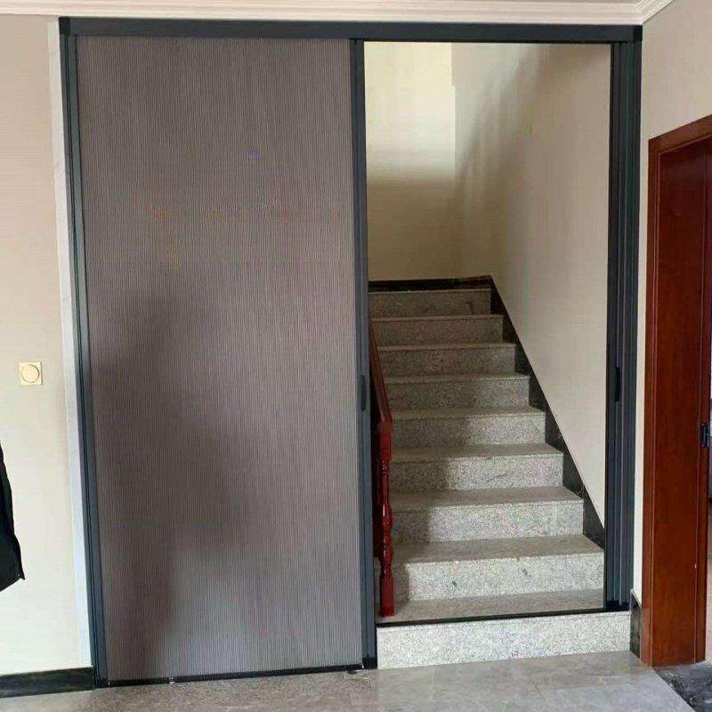 无冲孔楼梯隔断门高低防风简易空调保温客厅折叠门厨房推拉门