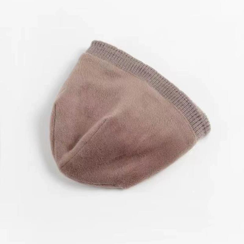 加厚针织毛线帽女冬季保暖加绒套头帽防寒防风月子包头帽冷帽帽子