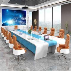钢琴烤漆办公会议桌长桌简约现代大型会议室桌长条桌培训桌洽谈桌