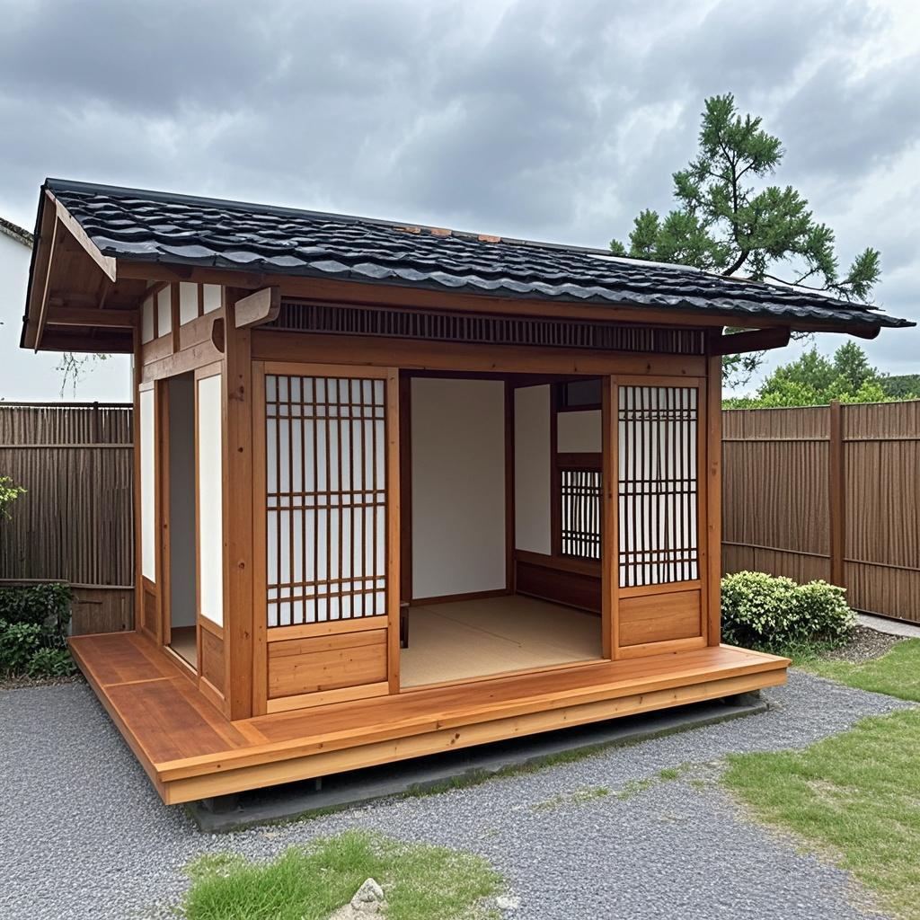 防腐木材户外古董木屋民宿移动木屋农民网红庭院园林日本茶室