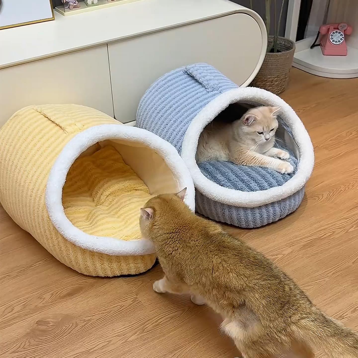 猫窝四季通用猫隧道封闭式安全感窝猫咪床冬季冬天保暖包裹式狗窝