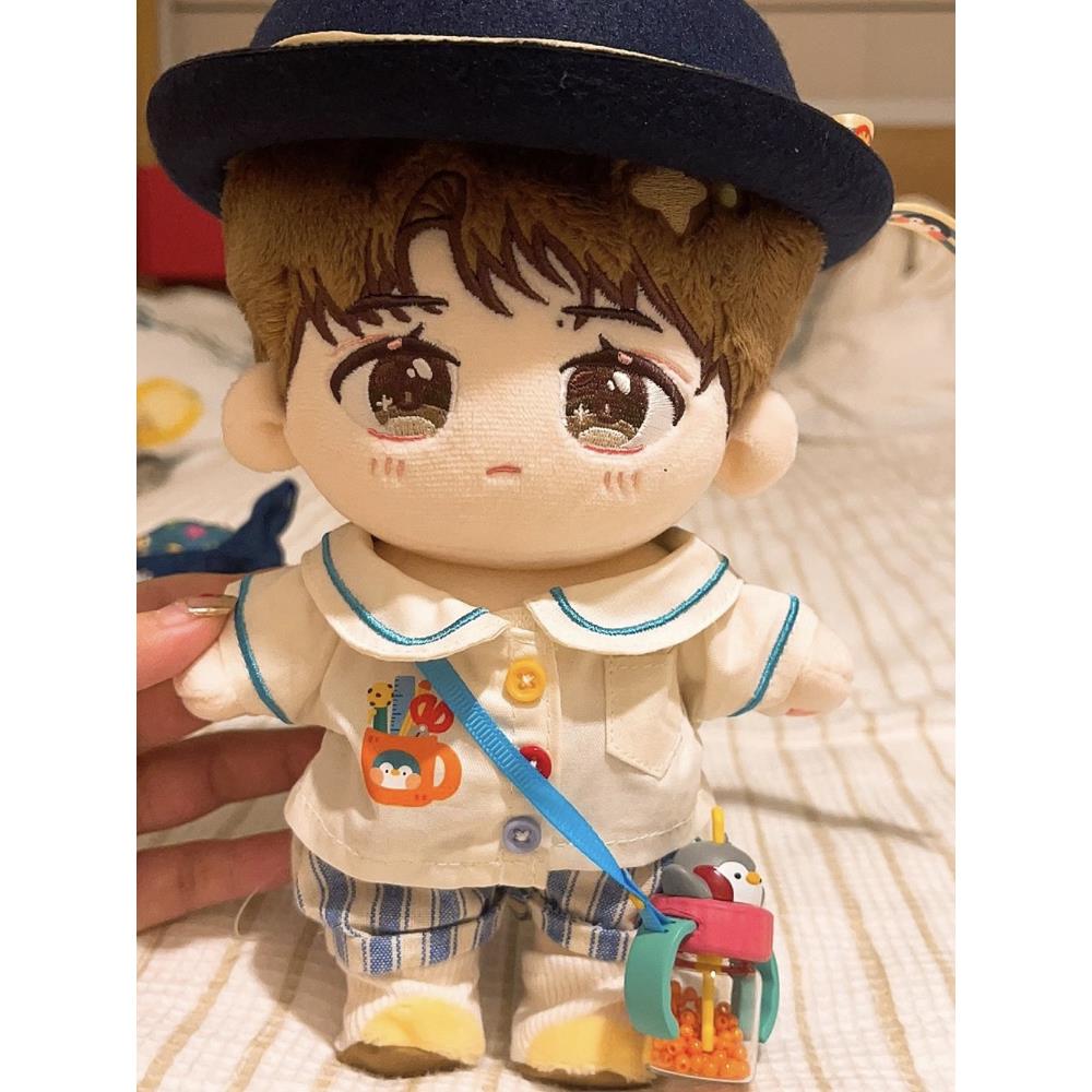 光与夜之恋15cm 日山鹅鹅小学生 棉花娃娃套装娃衣15cm娃娃着替